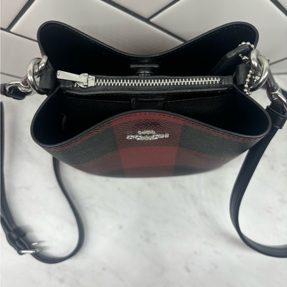 Coach Mini Town Bucket Bag Buffalo Plaid - Picture 2 of 6